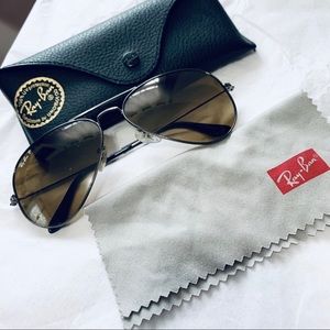 Ray-Ban P Men’s Aviator Gunmetal Sunglasses
